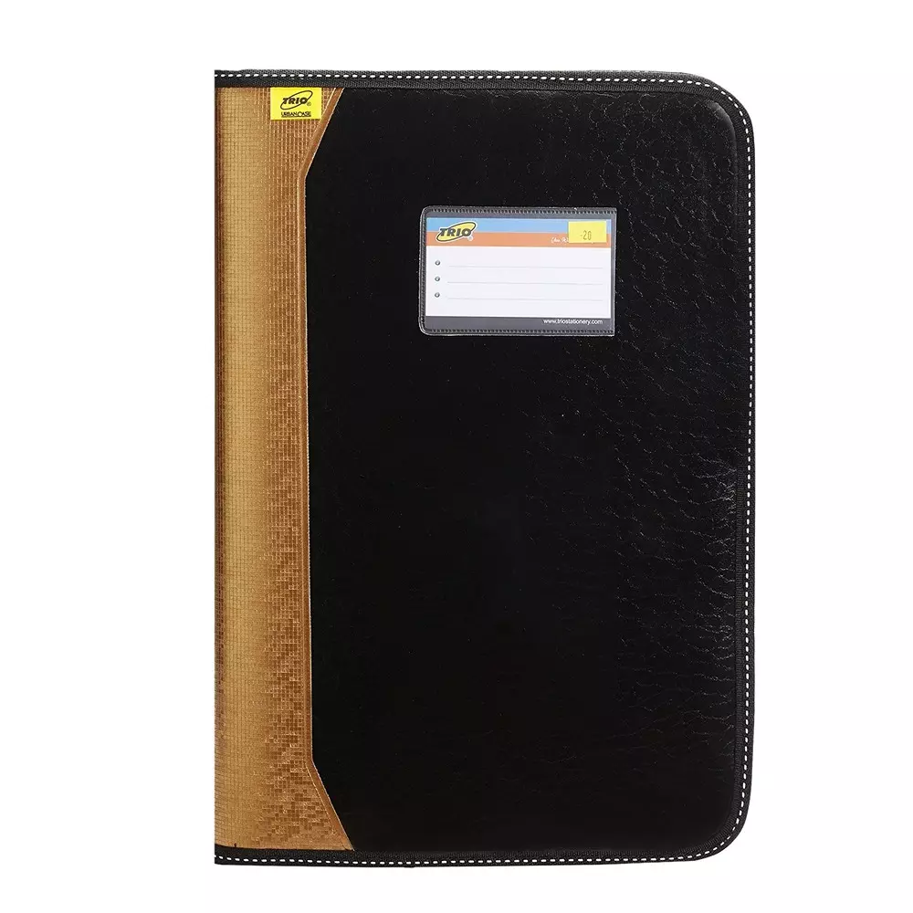 Trio 30 Pockets Suraksha Kavach XLS Case FC 21.6x34.3 cm Leather Black, USK30