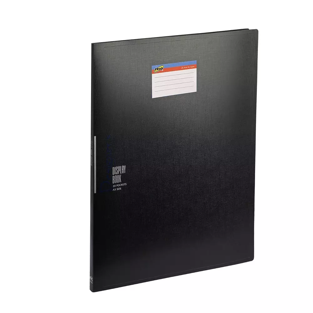 Trio 20 Pockets Designers Display File A3 29.7x42 cm Polypropylene Black, DB20A3