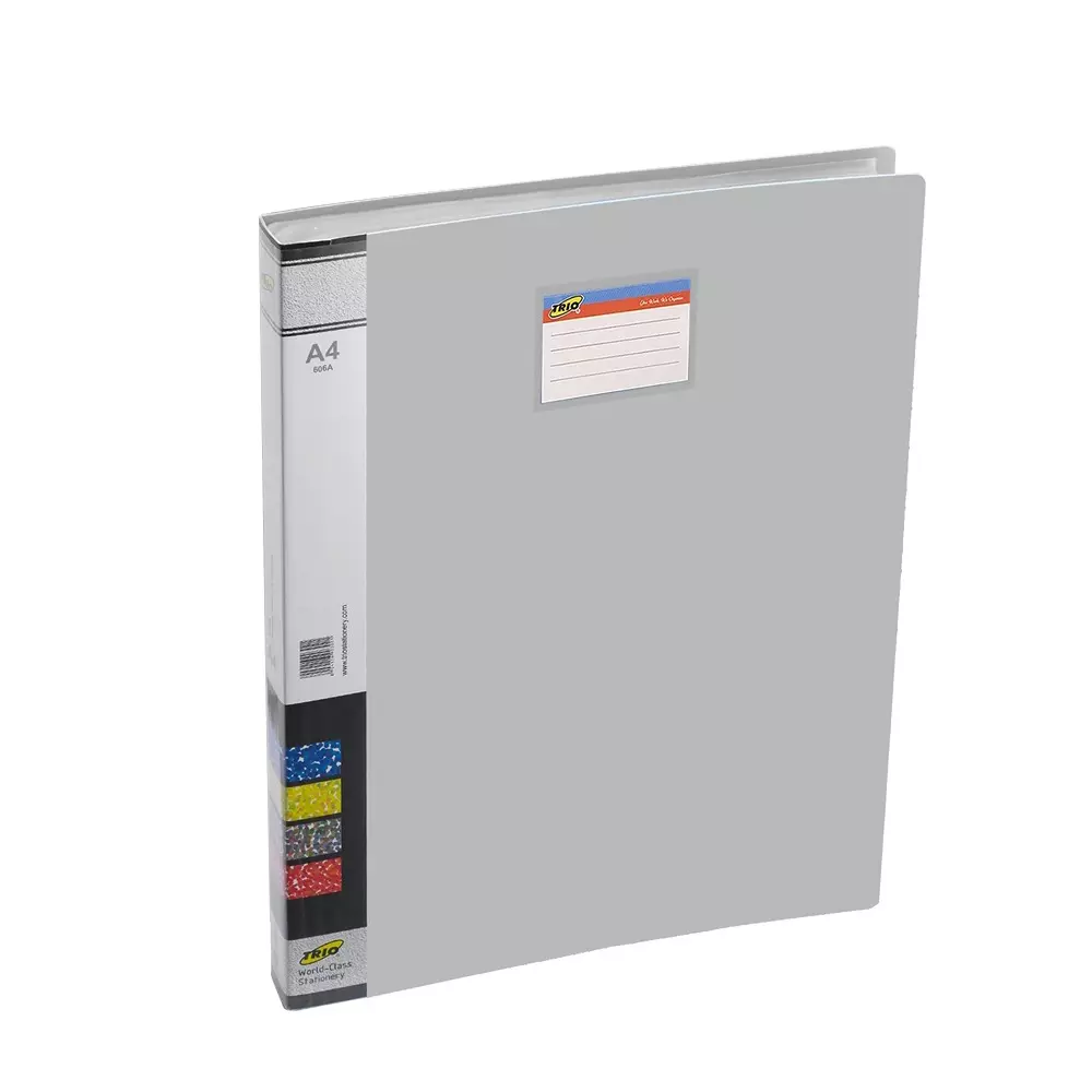 Trio 60 Pockets Display File A4 21x29.7 cm Plastic Grey, 606A