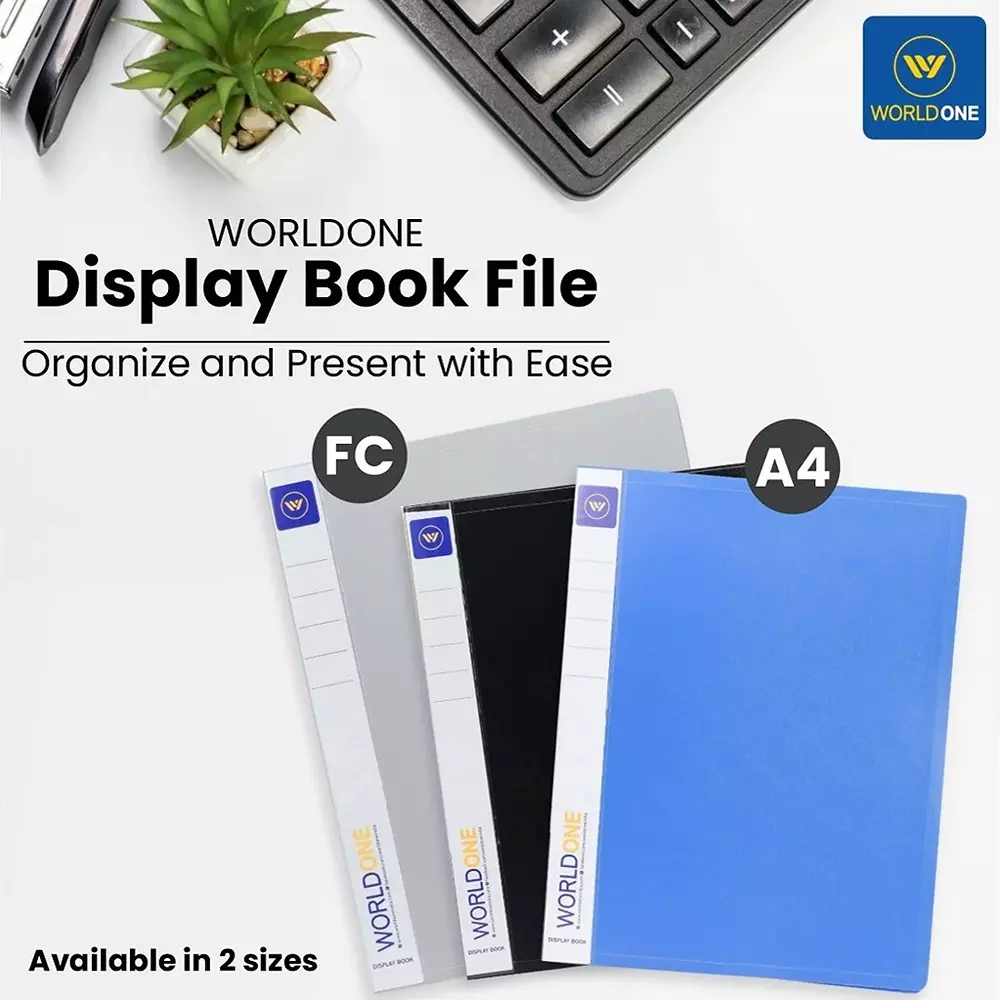 Worldone Display Book, A4 Size 10 Pockets (Assorted), DB500
