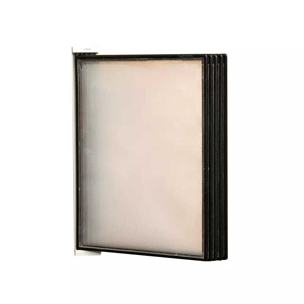 Vikrant Information Document Display Unit Wall Hanging A4 Sheet Metal Frame Rectangular Shape with 5 Black Folders, ‎WLIFU_A4-5 BLK