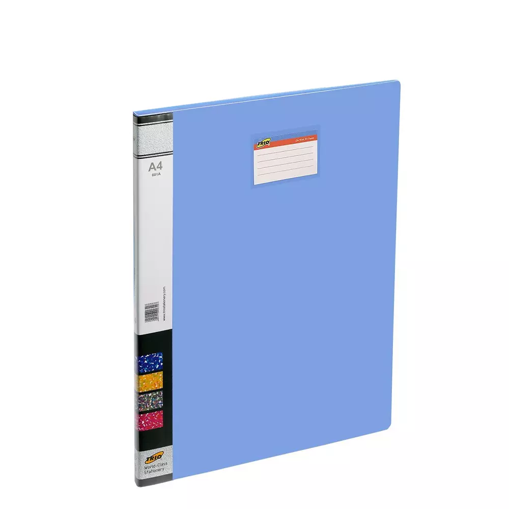 Trio 20 Pockets Display File A4 21x29.7 cm Plastic Light Blue, 601A