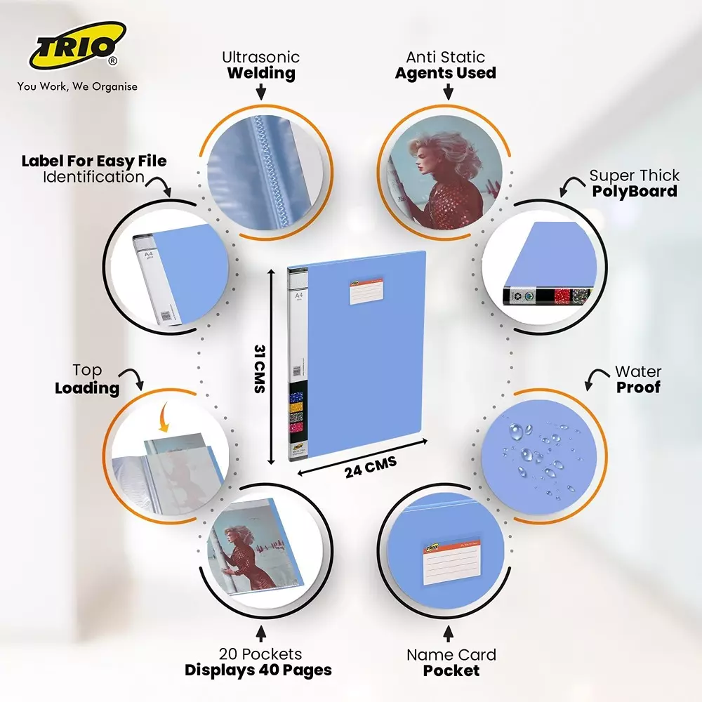 trio-20-pockets-display-file-a4-21x297-cm-plastic-light-blue-601a