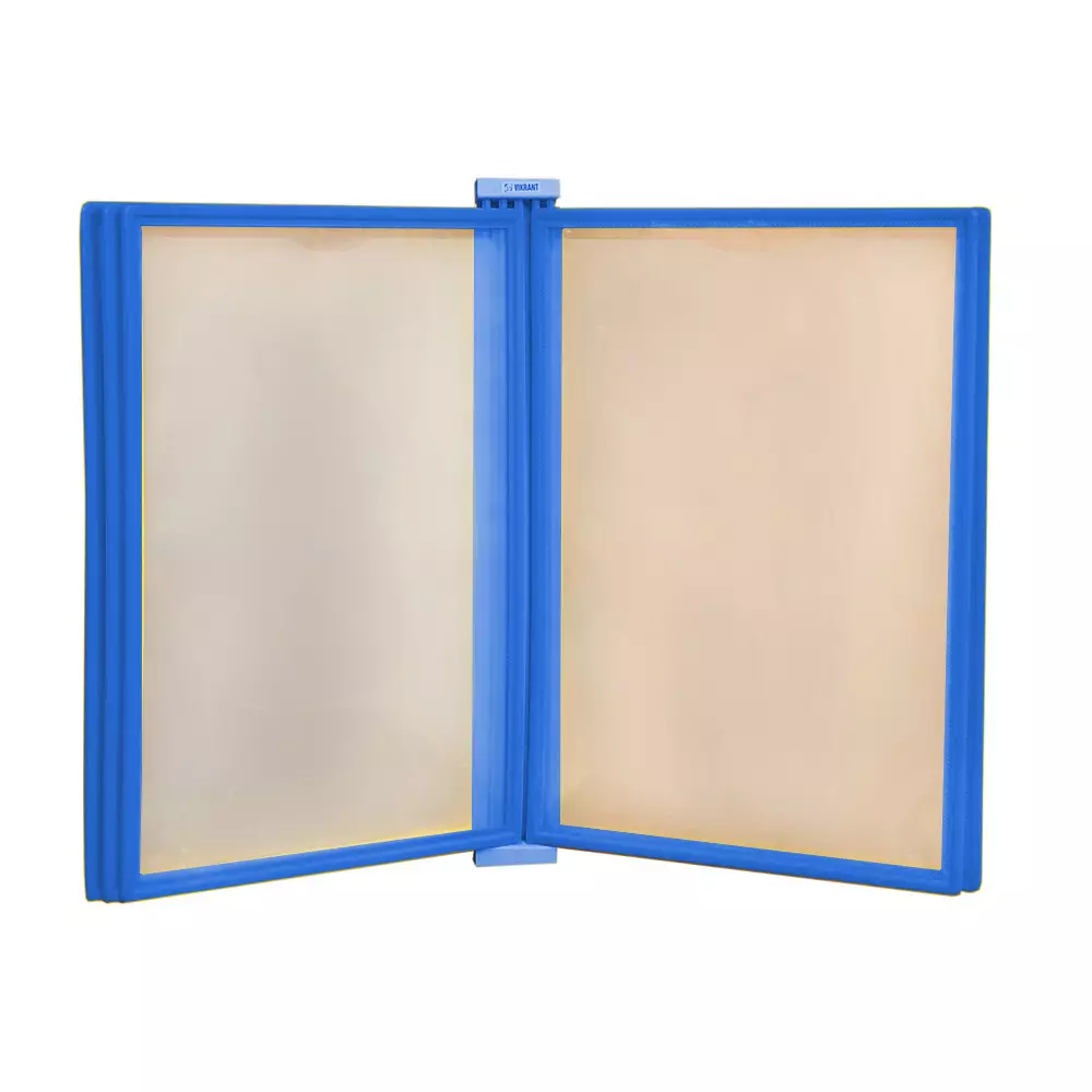 Vikrant Information Document Display Unit Wall Hanging A4 Sheet Metal Frame Rectangular Shape with 5 Blue Folders, ‎WLIFU_A4-5 BLU