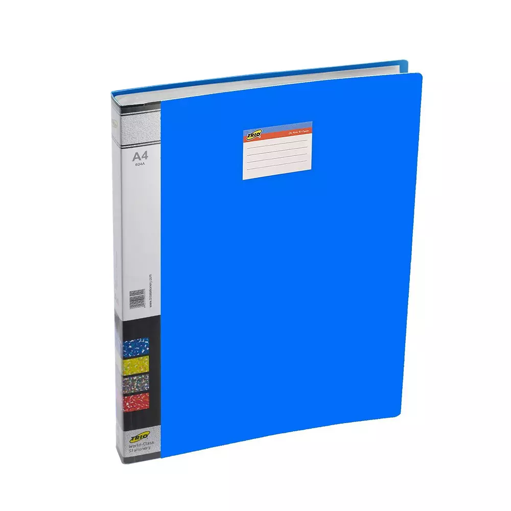 Trio 60 Pockets Display File A4 21x29.7 cm Plastic Royal Blue, 606A