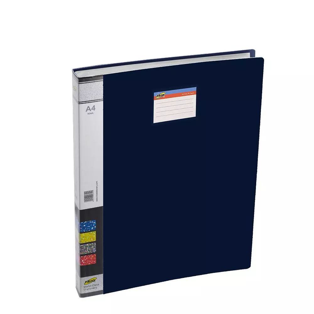 Trio 40 Pockets Display File FC 21.6x34.3 cm Plastic Dark Blue, 604F