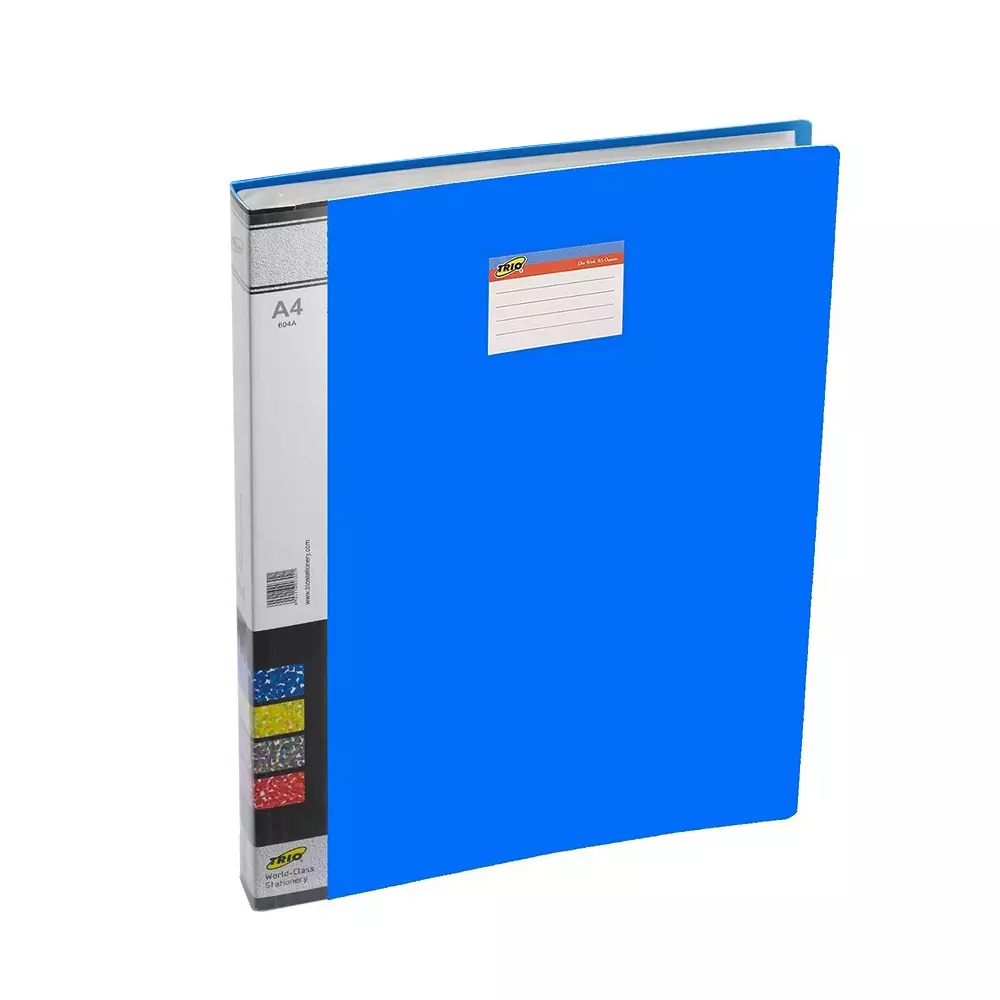 Trio 40 Pockets Display File FC 21.6x34.3 cm Plastic Royal Blue, 604F