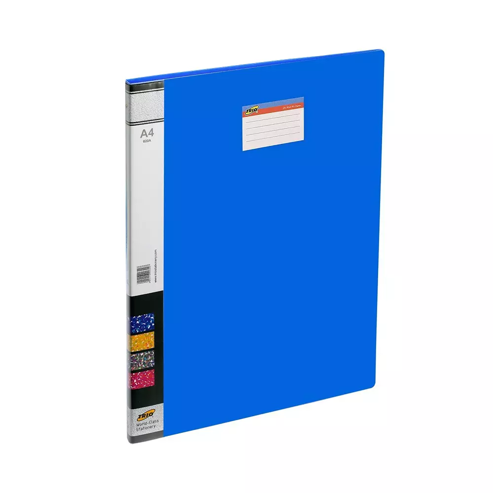 Trio 20 Pockets Display File A4 21x29.7 cm Plastic Royal Blue, 601A