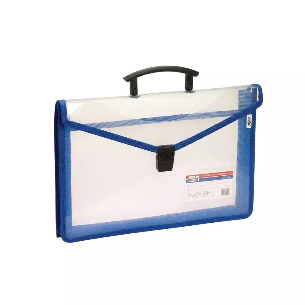 ARIS Document Holder with Handle & Lock 21.6x34.3 cm Natural Blue FC, DH630
