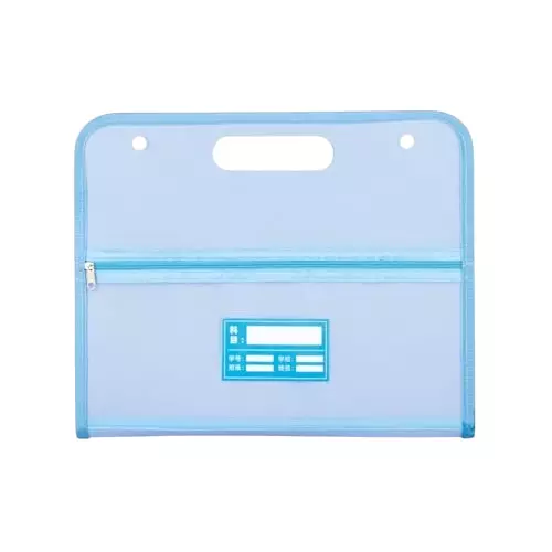 POLEN Horizontal Fullscape Expanding File Folder 13 Pocket Polypropylene Blue