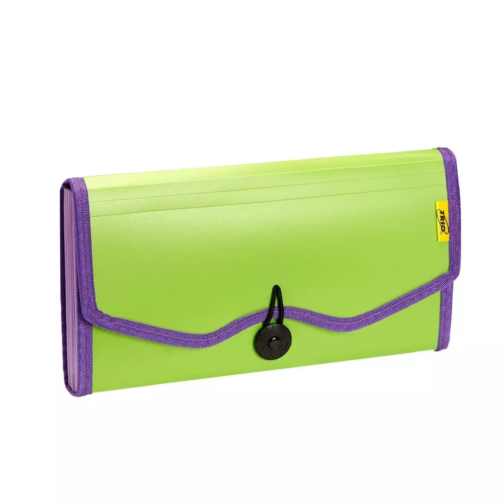 Trio 13 Pockets Expanding Cheque File Polypropylene Pastel Green, EJ12C