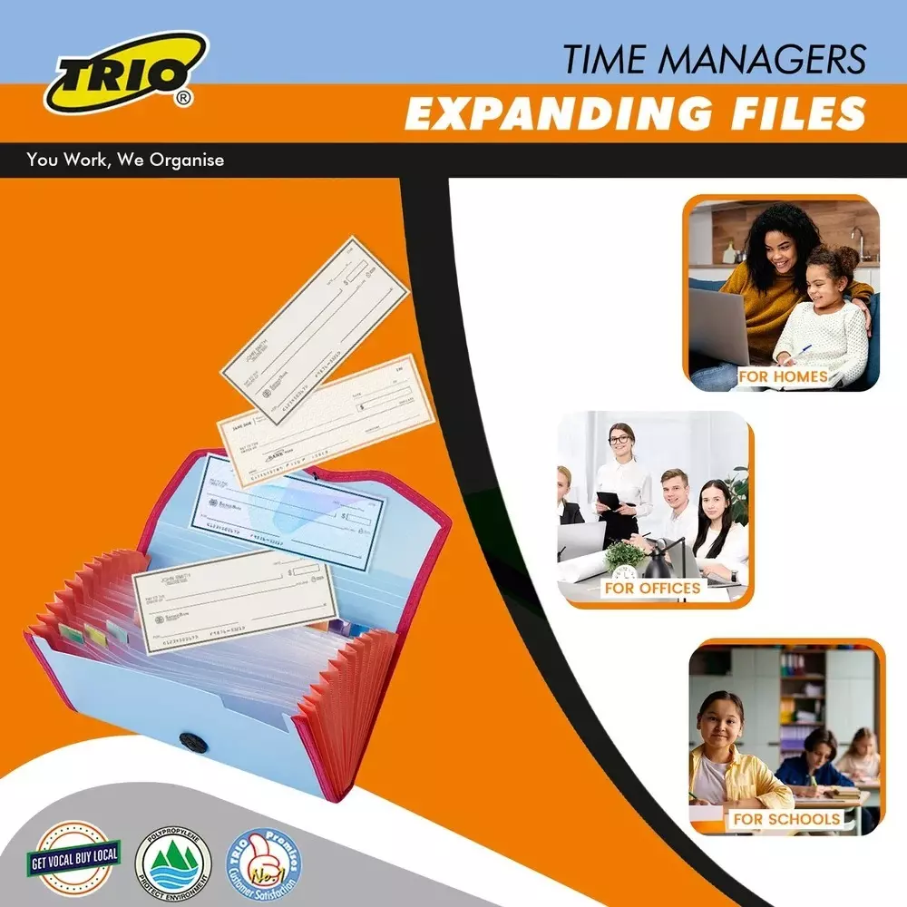 trio-13-pockets-expanding-cheque-file-polypropylene-pastel-orange-ej12c