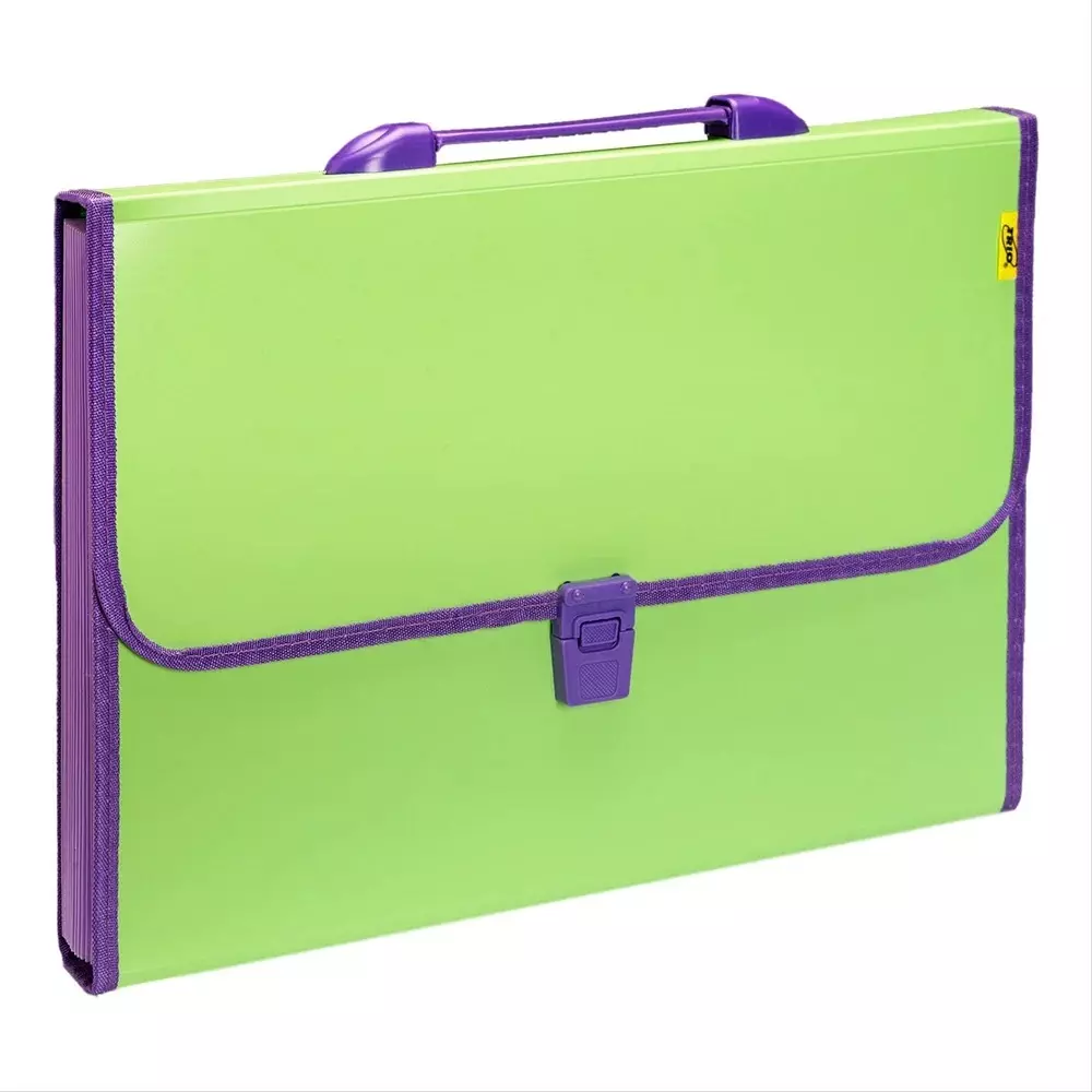 Trio 13 Pockets Expanding File FC 21.6x34.3 cm Plastic Pastel Green, EJ12FHL