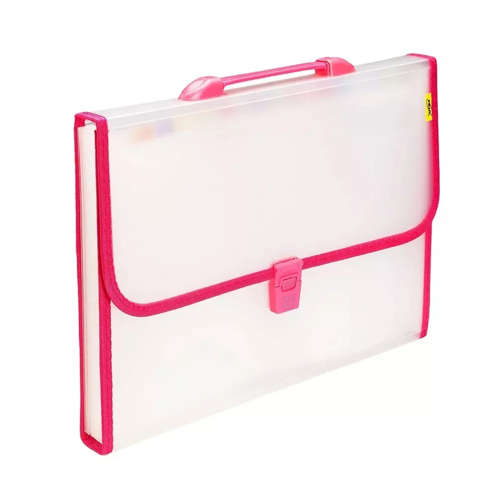 Trio 13 Pockets Expanding File FC 21.6x34.3 cm Plastic White + Pink, EW12FHL