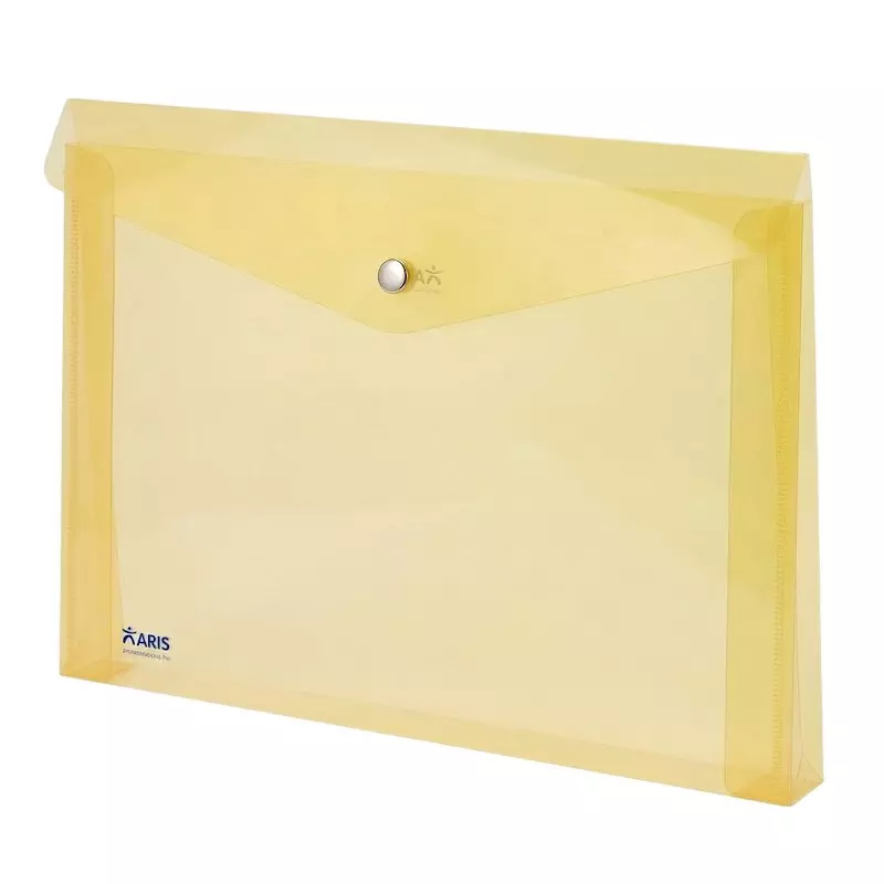 ARIS Button Folder 21.6x34.3 cm Natural Light Yellow FC for Office, School and Home, BF145
