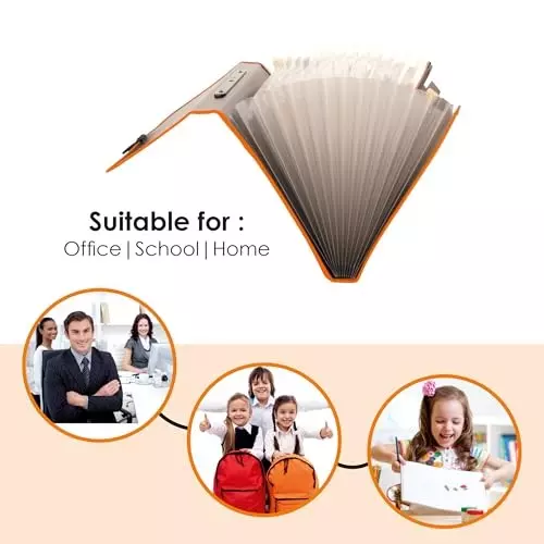 POLEN ‎Executive Series Fullscape Expanding File Folder13 Pocket With Handle and Buckle Closure Orange
