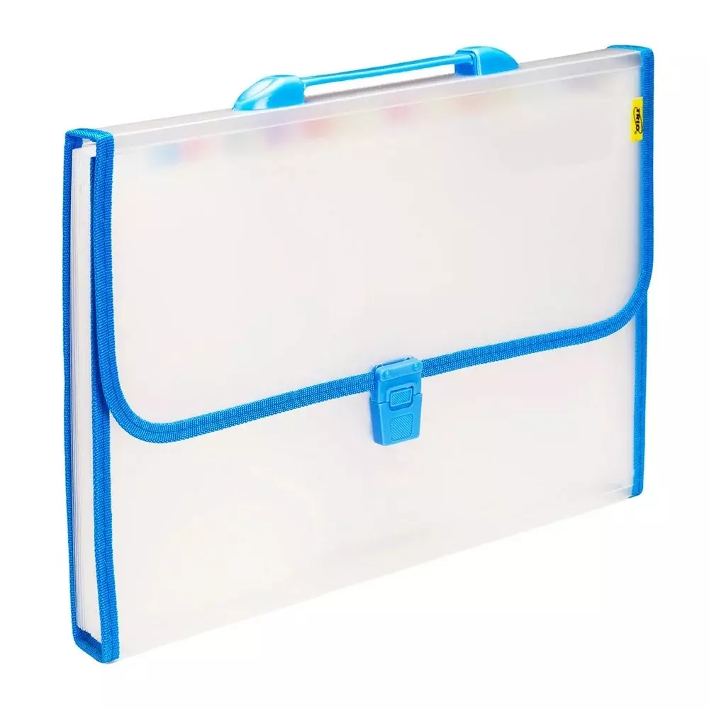 Trio 13 Pockets Expanding File FC 21.6x34.3 cm Plastic White + Blue, EW12FHL