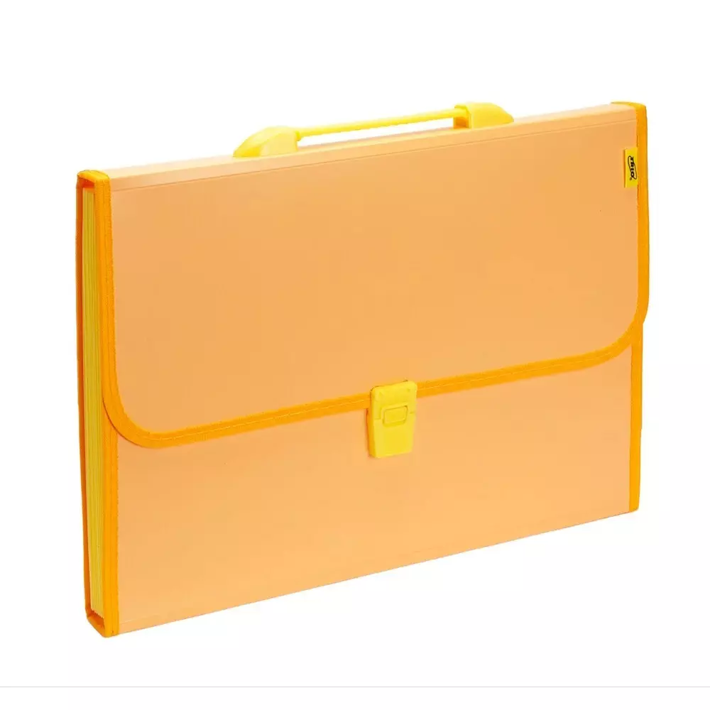 Trio 13 Pockets Expanding File FC 21.6x34.3 cm Plastic Pastel Orange, EJ12FHL