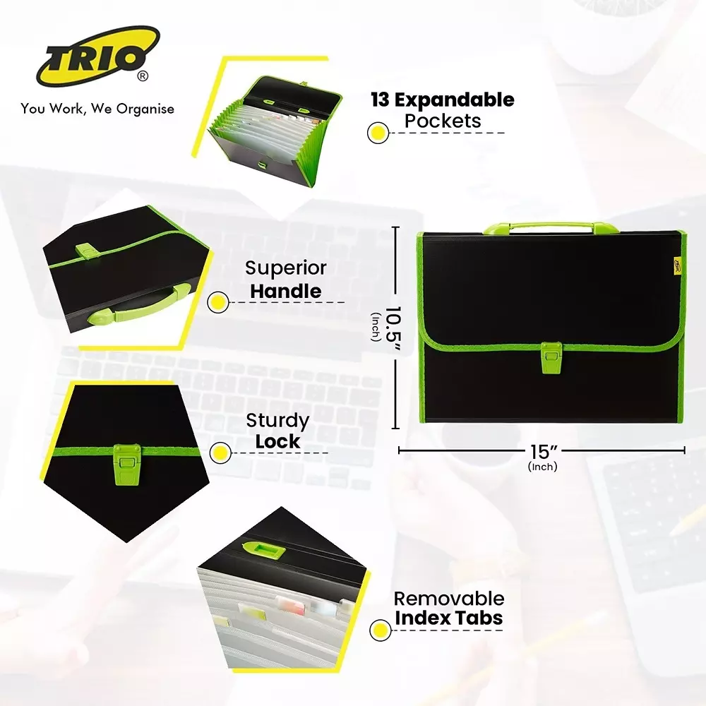 trio-13-pockets-expanding-file-fc-216x343-cm-polypropylene-black-green-ebm12fhl