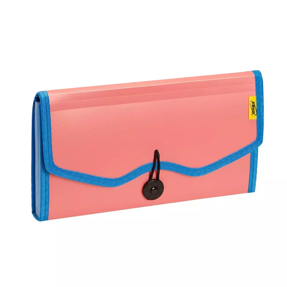 Trio 13 Pockets Expanding Cheque File Polypropylene Pastel Pink, EJ12C