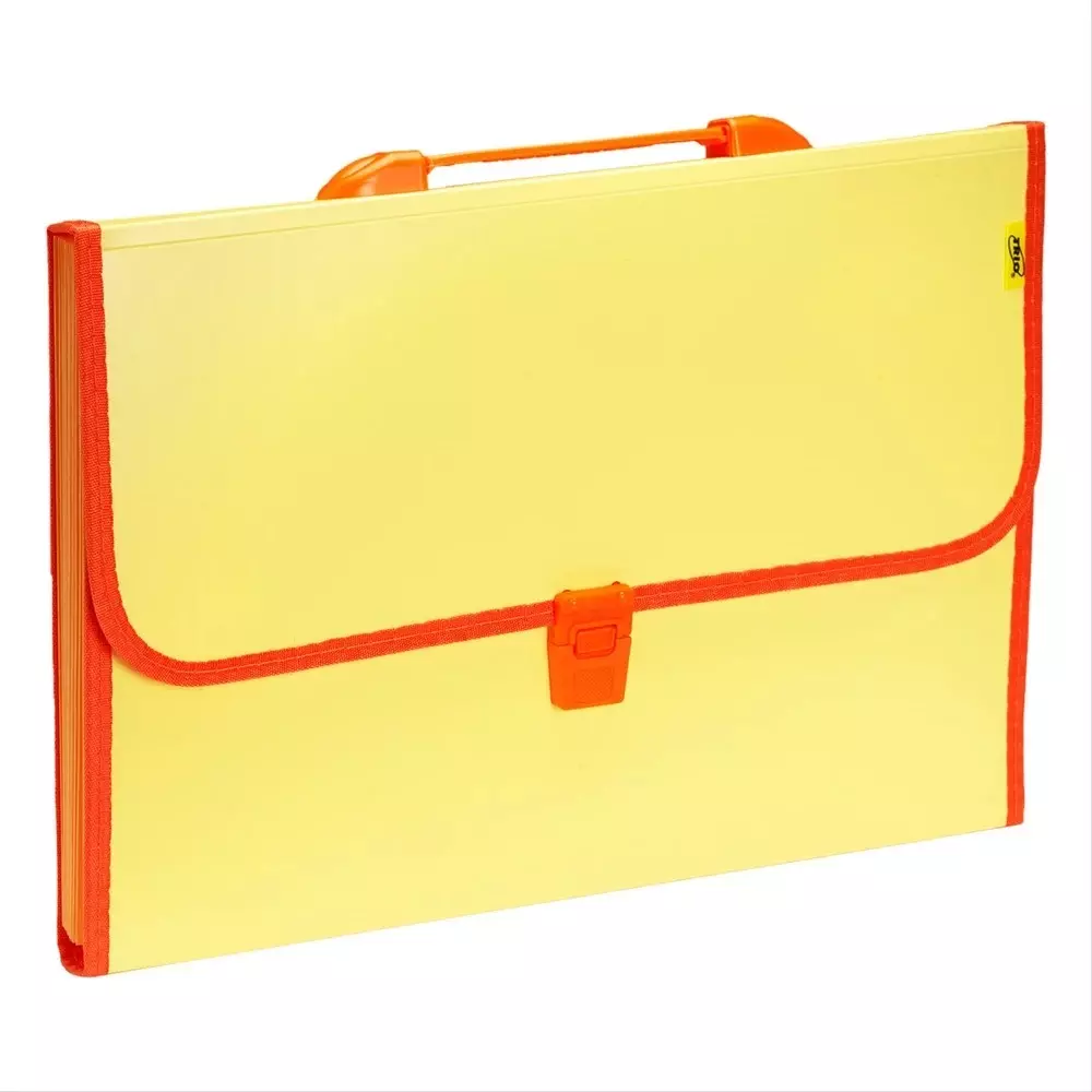 Trio 13 Pockets Expanding File FC 21.6x34.3 cm Plastic Pastel Yellow, EJ12FHL
