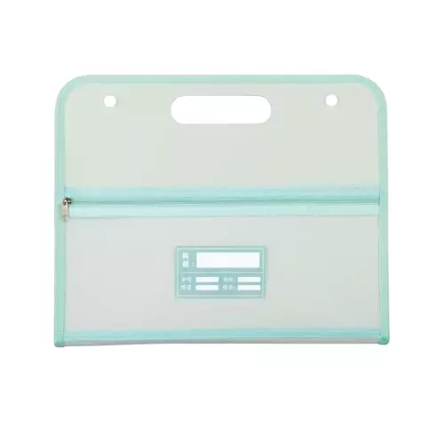 POLEN Horizontal Fullscape Expanding File Folder 13 Pocket Polypropylene Green