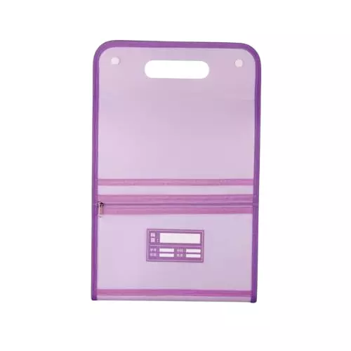 POLEN Vertical Fullscape Expanding File Folder With 13 Chain Pocket Polypropylene Purple