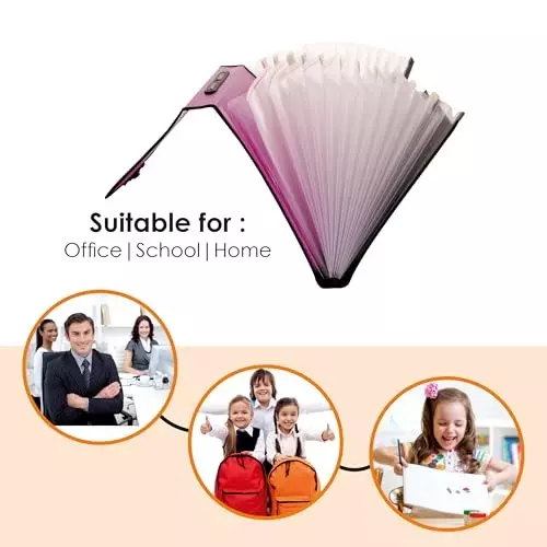 POLEN ‎Executive Series Fullscape Expanding File Folder 13 Pocket With Handle and Buckle Closure Pink
