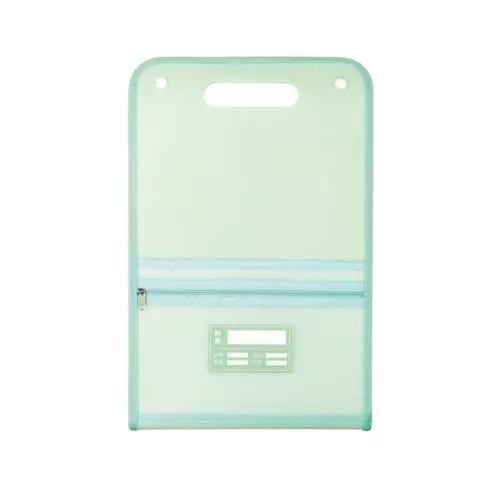 POLEN Vertical Fullscape Expanding File Folder With 13 Chain Pocket Polypropylene Green