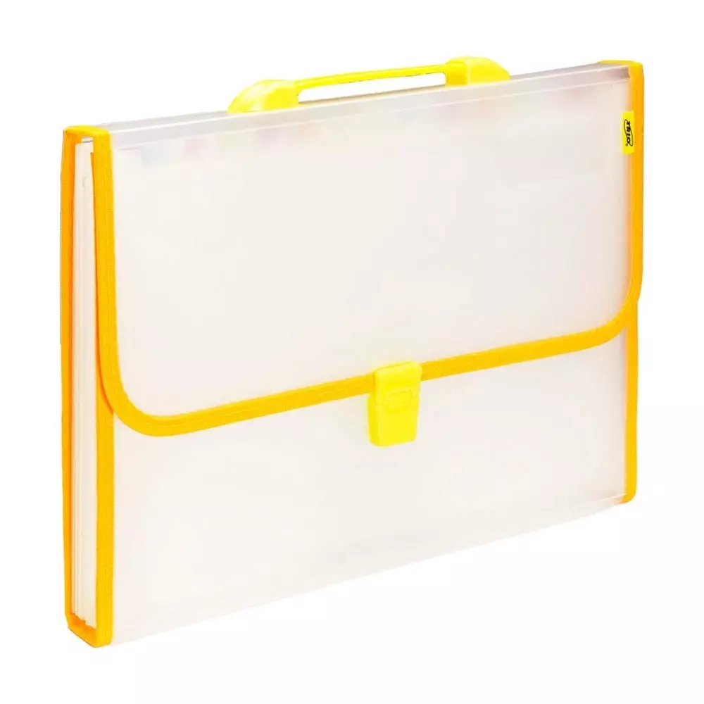 Trio 13 Pockets Expanding File FC 21.6x34.3 cm Plastic White + Yellow, EW12FHL
