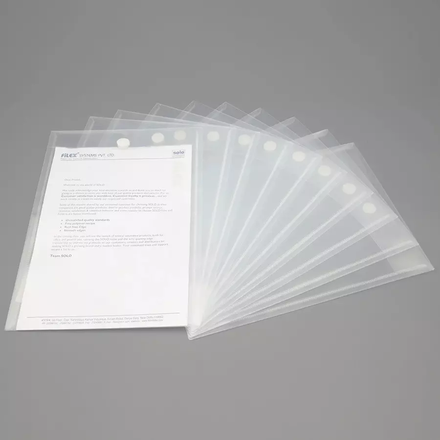 Solo CH 109 Velcro Document Envelope - Assorted(Pack of 10)