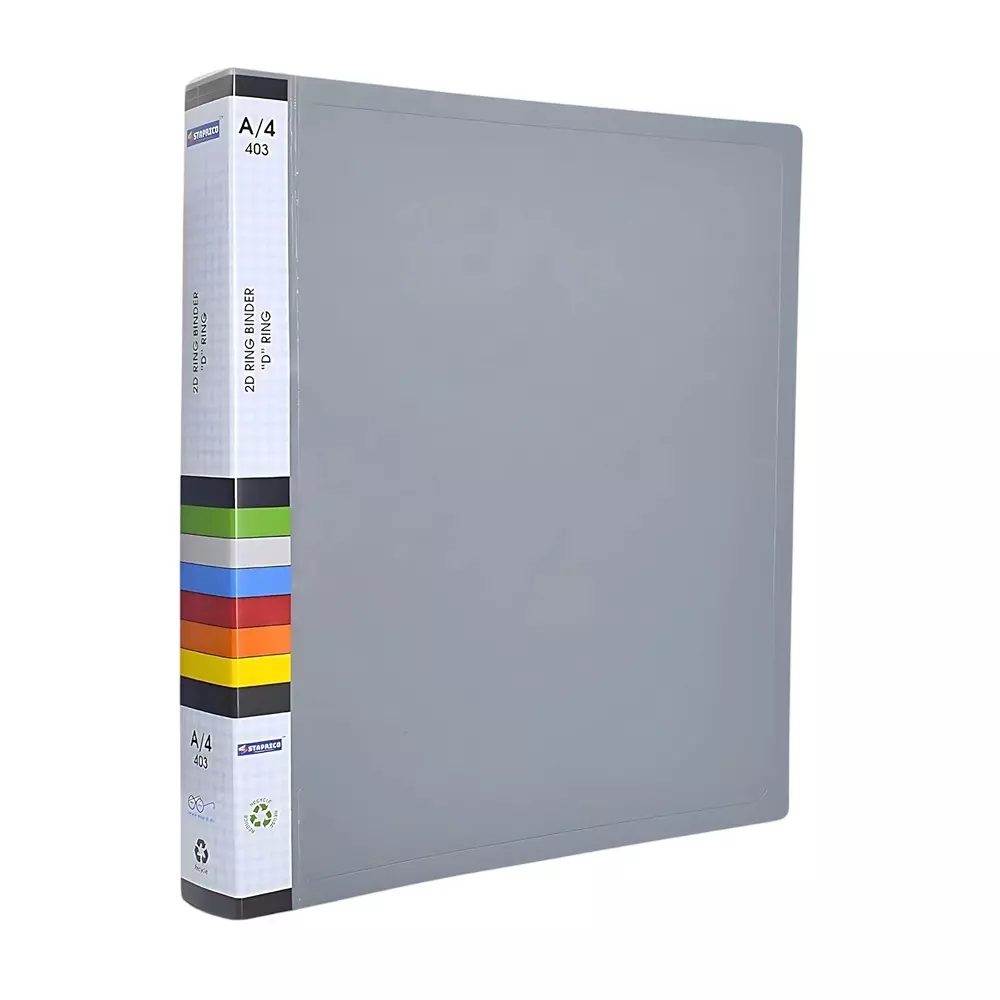Staprico Ring Binder File with Pocket 180 Holding Capacity A4 Polypropylene
