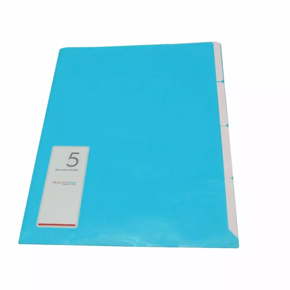 Worldone 5 Section Folder A/4 Assorted, LF032