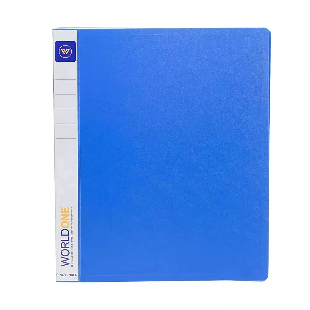 Worldone A4 Size 1.2 mm Thick PP Sheet 4D Ring Binder for Keeping Documents (Assorted), RB401