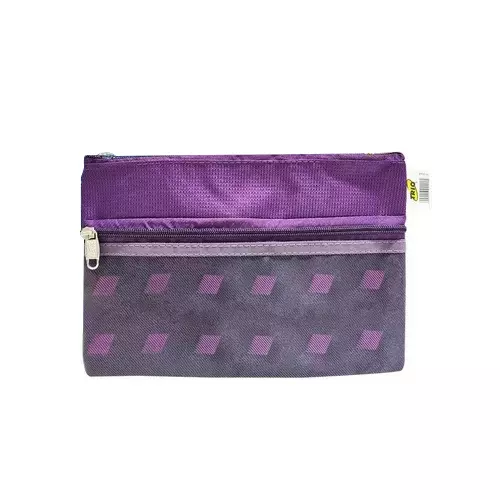 Trio Zip Pouch Plastic A4 21x29.7 cm Purple, ZP201A4