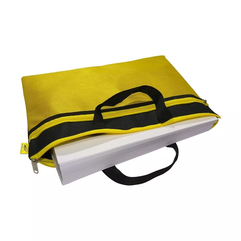 Trio Duefone Zip Handle Bag Plastic FC 21.6x34.3 cm Yellow, ZPO2FH