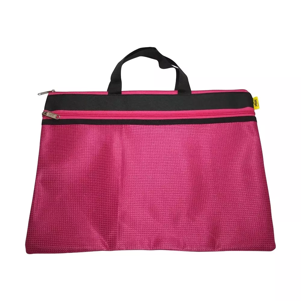 Trio Duefone Zip Handle Bag Plastic FC 21.6x34.3 cm Pink, ZPO2FH