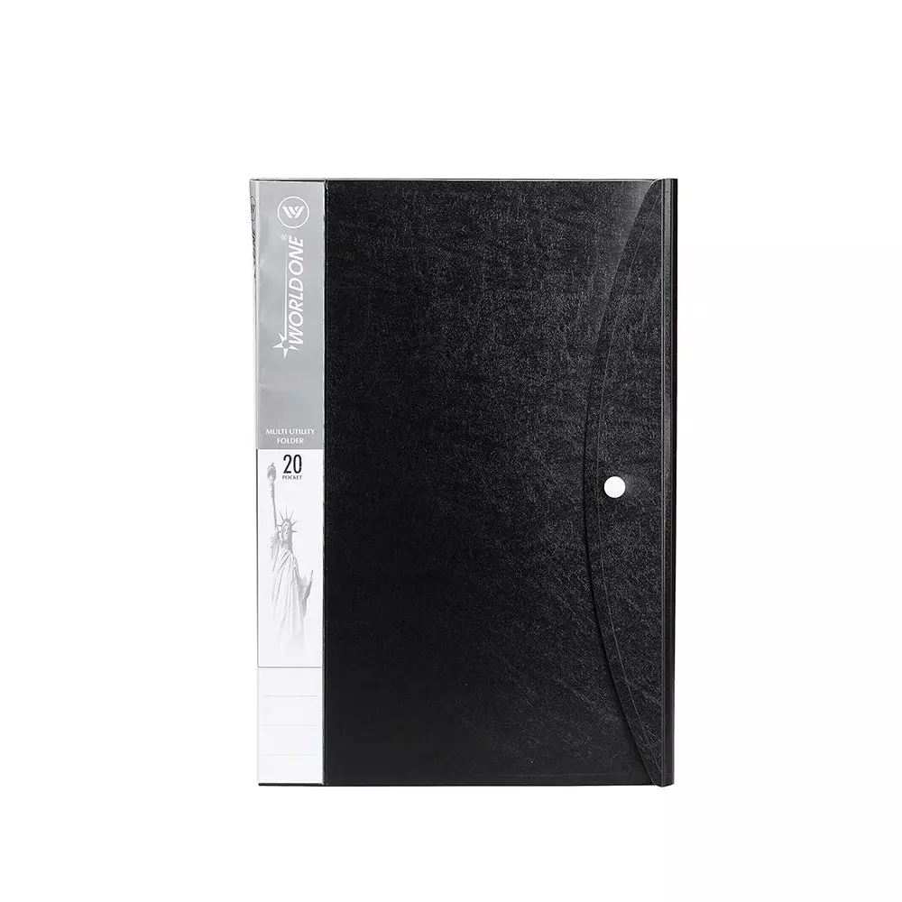 Worldone FC Size Multi Utility Folder 30 Pockets (Assorted), CA630F