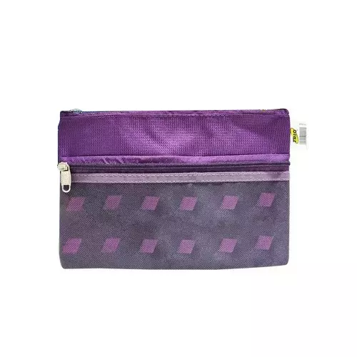 Trio Zip Pouch Plastic A5 14.8x21 cm Purple, ZP201A5
