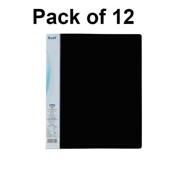 Boat by Ban 2 D Ring Binder A4 Black, FG000586 (Pack of 12)