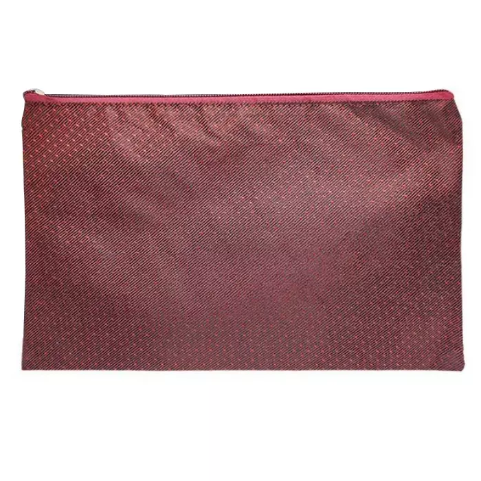 Trio Mono Zip Pouch Polyester A5 14.8x21 cm Maroon, ZP101A5