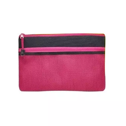 Trio Duetone Zip Pouch Plastic A5 14.8x21 cm Pink, ZP02A5