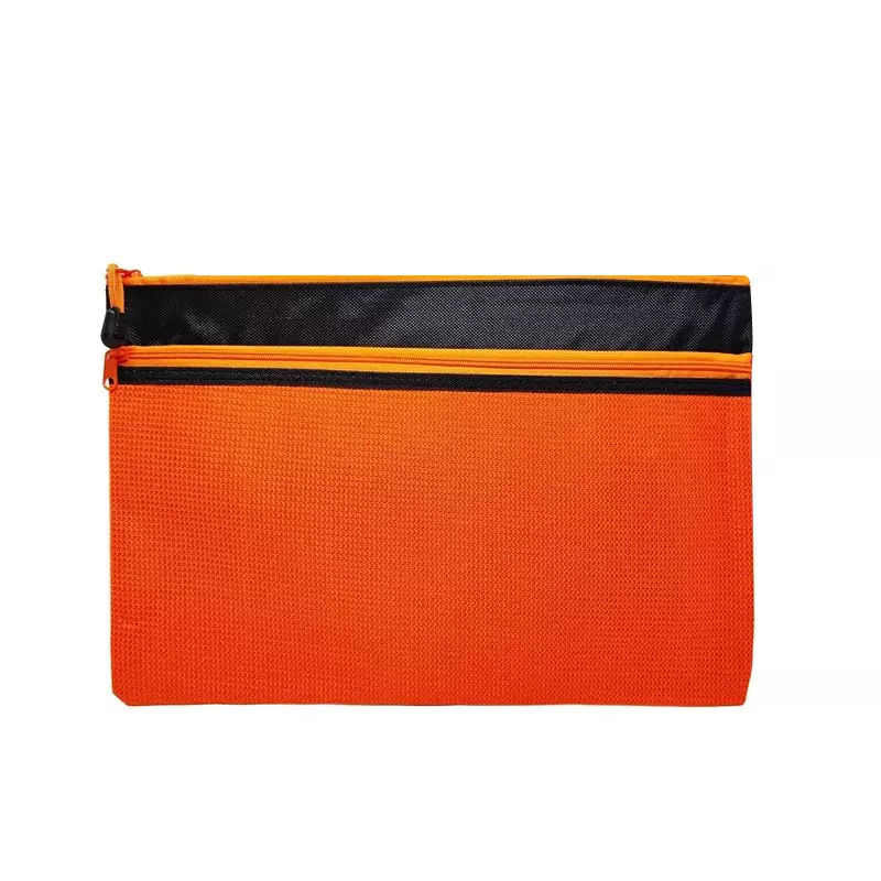 Trio Duetone Zip Pouch Plastic A4 21x29.7 cm Orange, ZP02A4