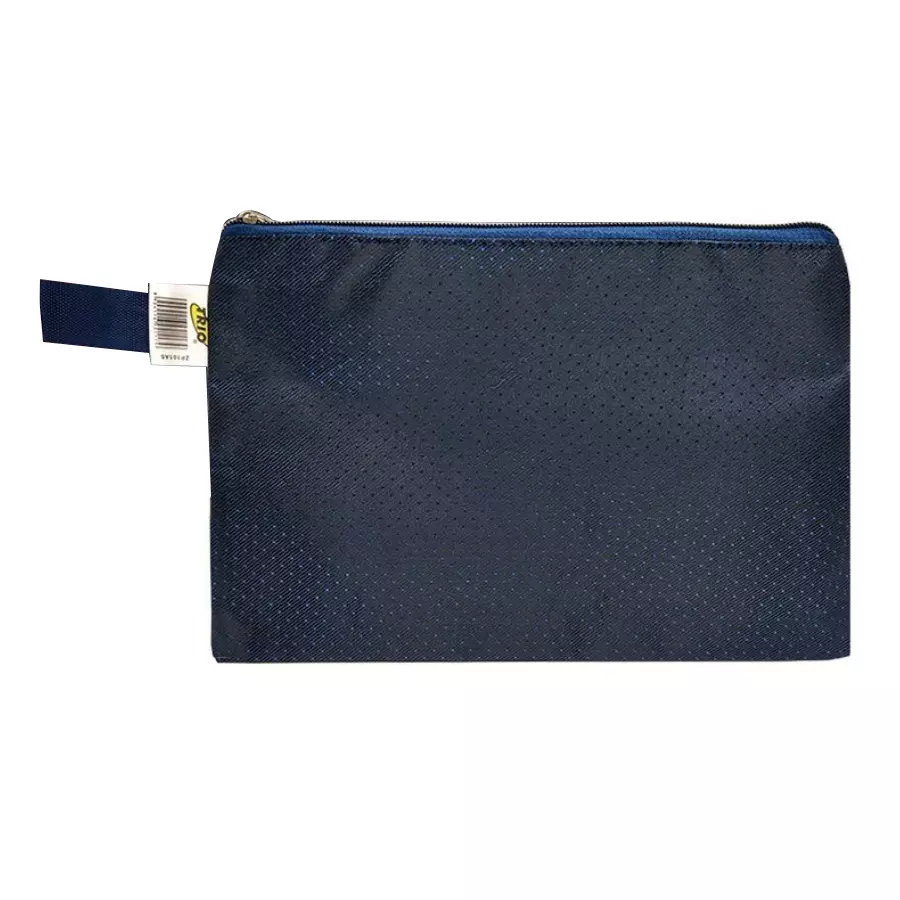 Trio Mono Zip Pouch Polyester A4 21x29.7 cm Blue, ZP101A4
