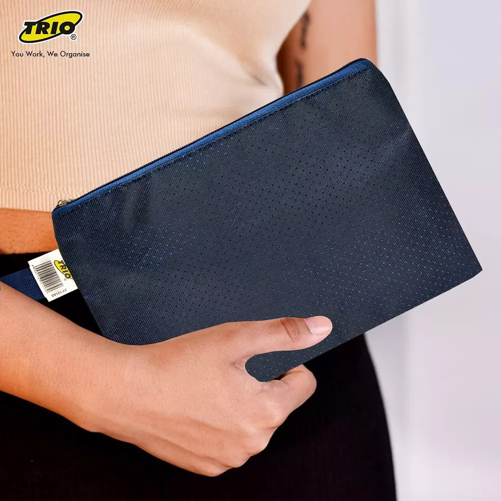trio-mono-zip-pouch-polyester-a4-21x297-cm-blue-zp101a4