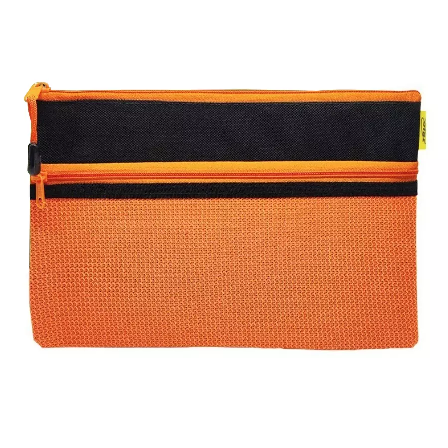 Trio Duetone Zip Pouch Plastic A5 14.8x21 cm Orange, ZP02A5