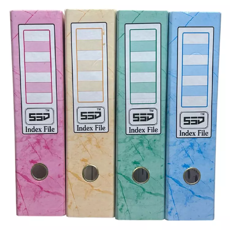 SSD Index File Rectangular Cardboard Assorted For School, offices, Home (Pack of 4)