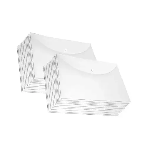 AAGAM Transparent Bag Foolscap Rectangular Polypropylene Assorted, MCB-355 (Pack of 10)