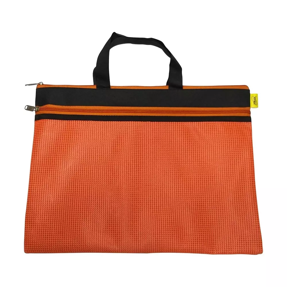 Trio Duefone Zip Handle Bag Plastic FC 21.6x34.3 cm Orange, ZPO2FH
