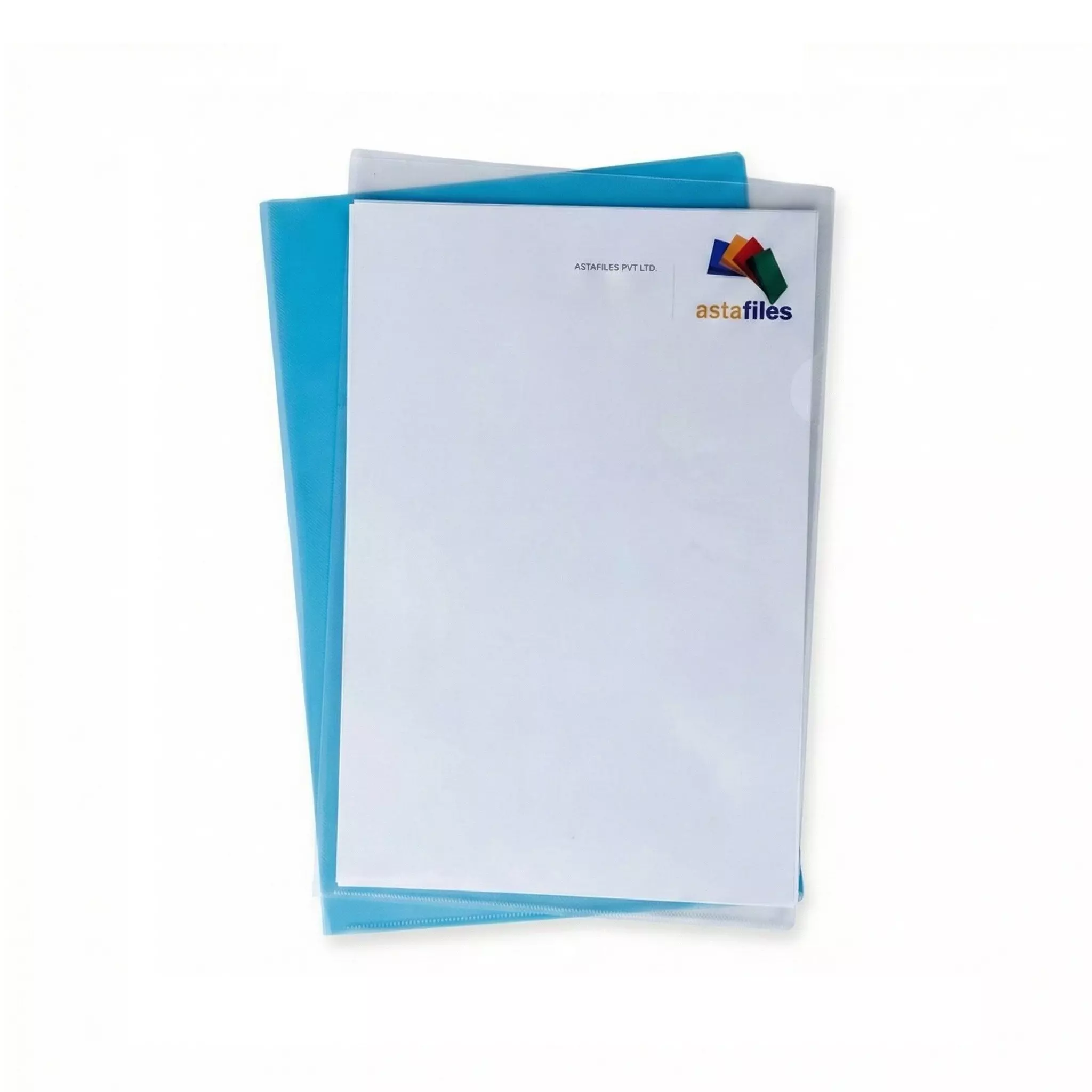 Astafiles L Folder Transparent Durable Plastic 100 Micron, A4 Size, SDS-10-PK-20 (Pack of 20 Pcs)